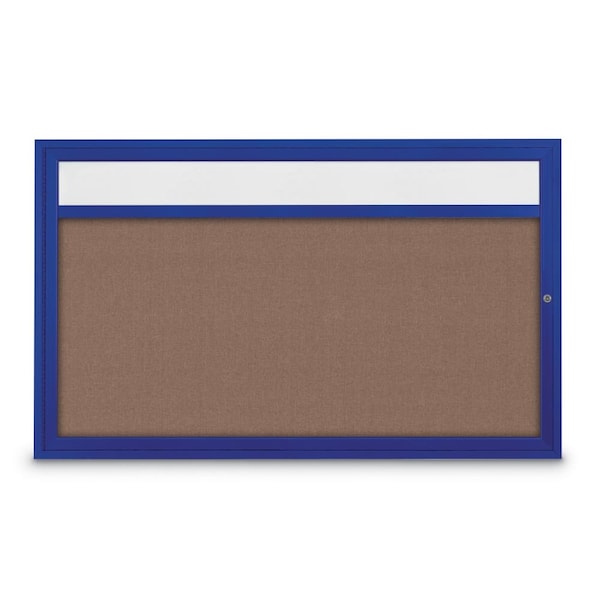 Hinge-less Radius Corkboard, 30"x36", Satin Alum Frame/Pearl